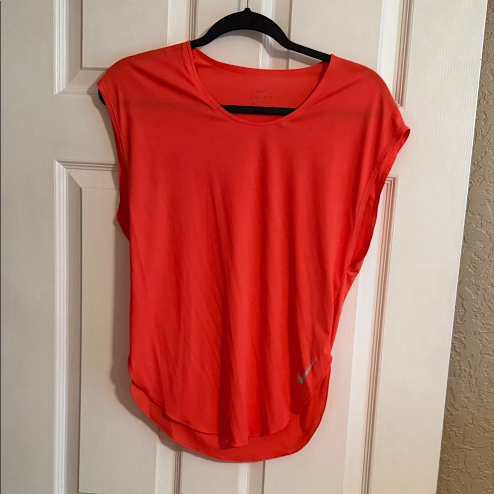 Nike Women's Bright Orange/Coral Short Sleeve Top